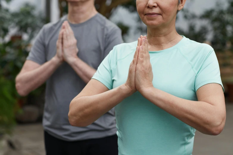 a man and a woman doing yoga together, unsplash, private press, avatar image, close - up photograph, south east asian with long, tai chi