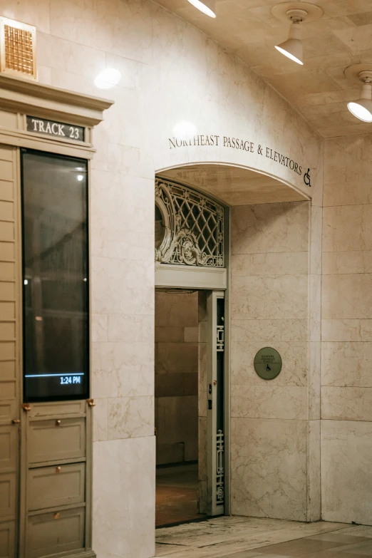 a couple of doors sitting inside of a building, trending on unsplash, art nouveau, set in bank vault room, electricity archs, toilet, chicago