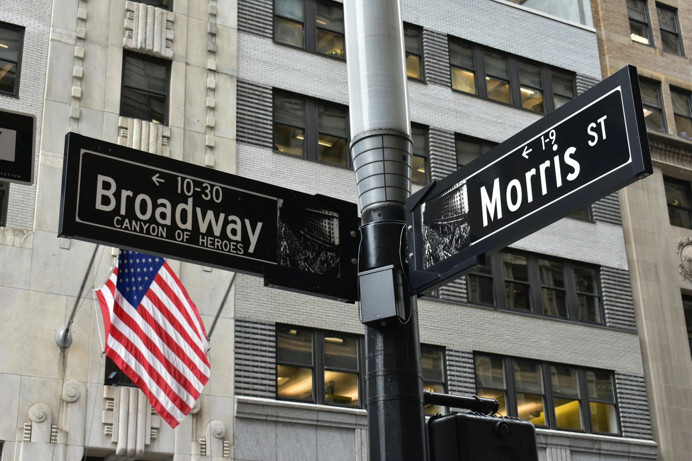 two street signs on a pole in front of a building, by Carey Morris, pixabay, modernism, on madison avenue, avatar image, square, ( ( theatrical ) )