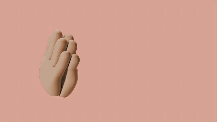 a hand reaching for something on a pink background, inspired by Sarah Lucas, trending on unsplash, conceptual art, low quality 3d model, praying, ilustration, designed in blender