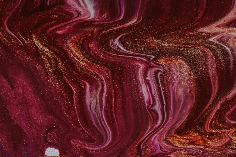 a close up of a painting of a person on a surfboard, trending on pexels, abstract art, maroon metallic accents, fluid acrylic pour art, maroon red, pink