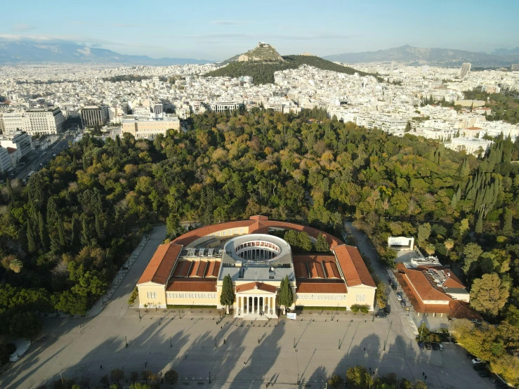 an aerial view of the acropolis of the acropolis of the acropolis of the acropolis of the acropolis of the acropolis of, by Mathias Kollros, neoclassicism, exterior botanical garden, 2 0 2 2, biennale, square