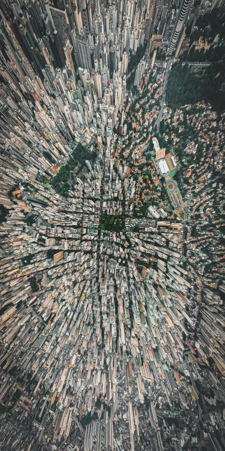 a bird's eye view of a city with lots of tall buildings, an album cover, by Matteo Pérez, pexels contest winner, brazil, mapbox, extreme detail resolution, viewed from earth