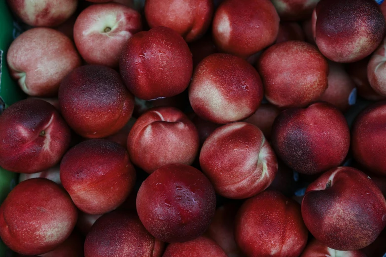 a pile of peaches sitting on top of each other, by Jan Rustem, pexels, maroon red, bells, thumbnail, lips