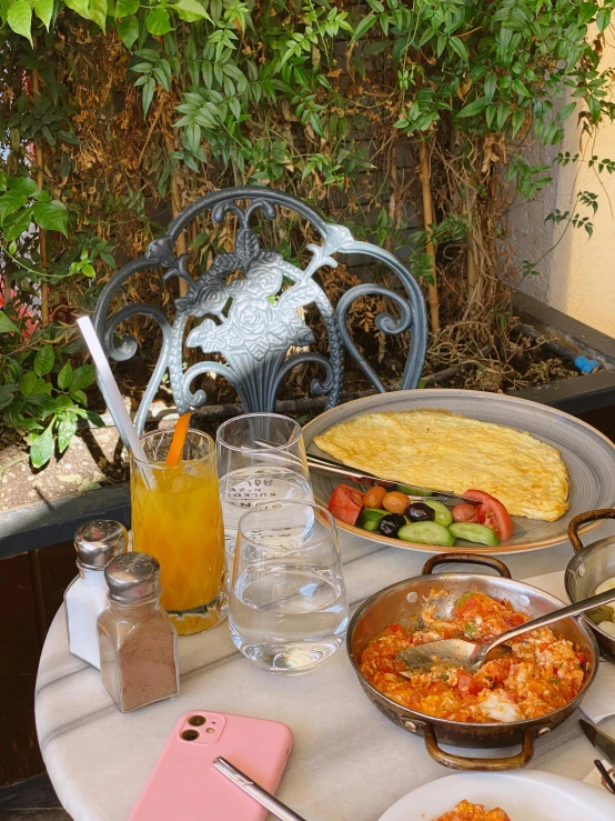 a table that has some food on it, a photo, by Riad Beyrouti, instagram, fan favorite, instagram story, greek ameera al taweel, pastelle