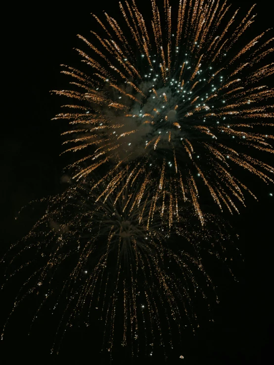 a large fireworks is lit up in the night sky, by Attila Meszlenyi, up close image, high quality image