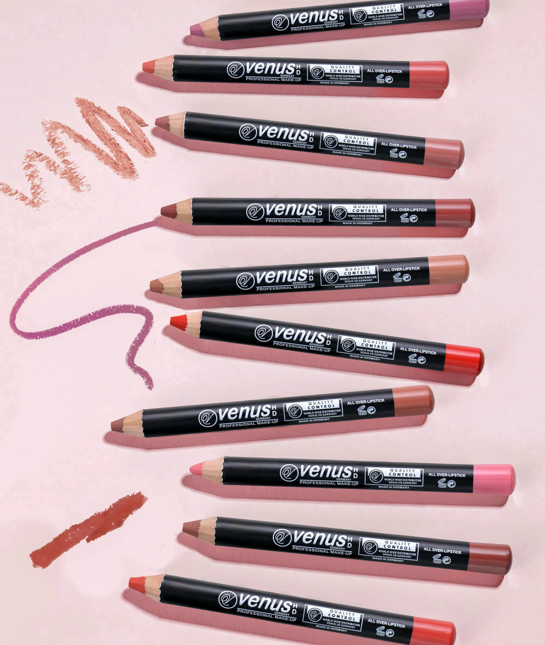 a group of lipsticks sitting on top of each other, a sketch, venus godness athena, crayon face, detailed product image, 2 colours