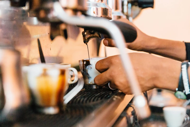 a close up of a person making a cup of coffee, aussie baristas, profile image, thumbnail, fan favorite