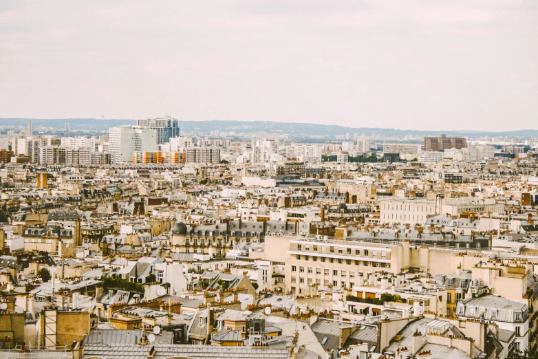 the view of paris from the top of the eiffel tower, a picture, pexels, paris school, skyline view from a rooftop, courtesy of centre pompidou, fine art print, multiple stories