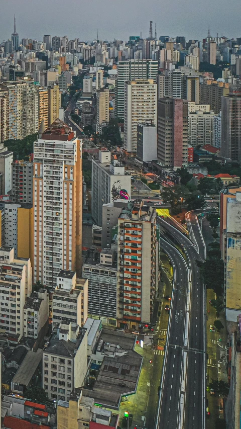 a large city filled with lots of tall buildings, by Fernando Gerassi, pexels contest winner, hyperrealism, houses and roads, oscar niemeyer, gigapixel photo, multiple stories