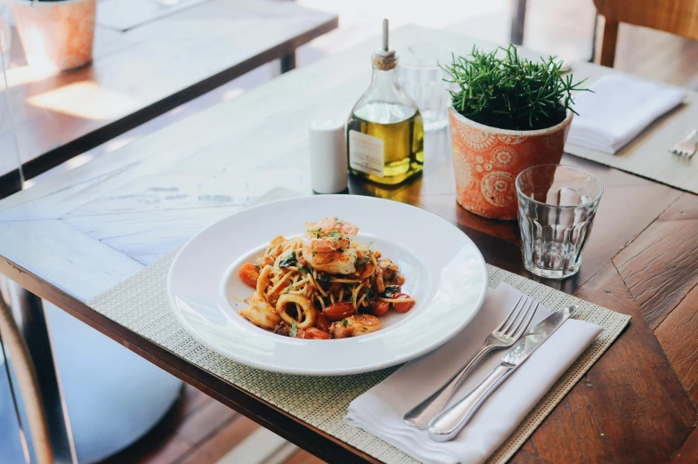 a close up of a plate of food on a table, pexels contest winner, renaissance, at the terrace, pasta, 🦩🪐🐞👩🏻🦳, caulfield