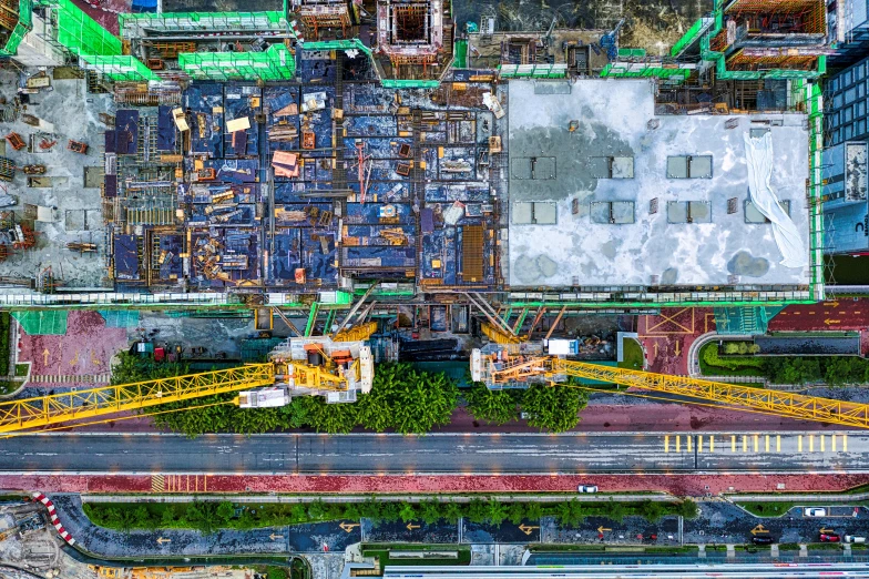 a bird's eye view of a construction site, pexels contest winner, singapore, hyper - detailed color photo, thumbnail