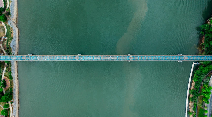 an aerial view of a bridge over a river, pexels contest winner, conceptual art, glistening seafoam, water temple, taken with sony alpha 9, made of water