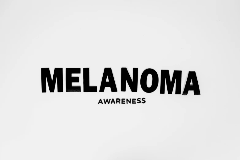 a black and white photo of melanoma awareness, trending on r/streetwear, logotype design, holosomnia, pantone