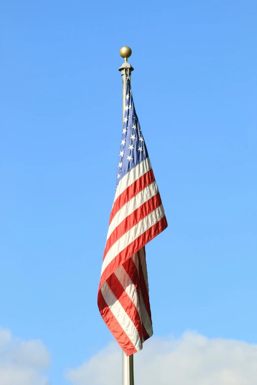 an american flag on a pole against a blue sky, by David Simpson, symbolism, square, in 2 0 1 5, military flags, 1128x191 resolution