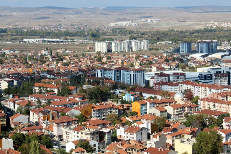 a view of a city from the top of a hill, by Yasar Vurdem, square, csok istvan, high-resolution photo, gigapixel