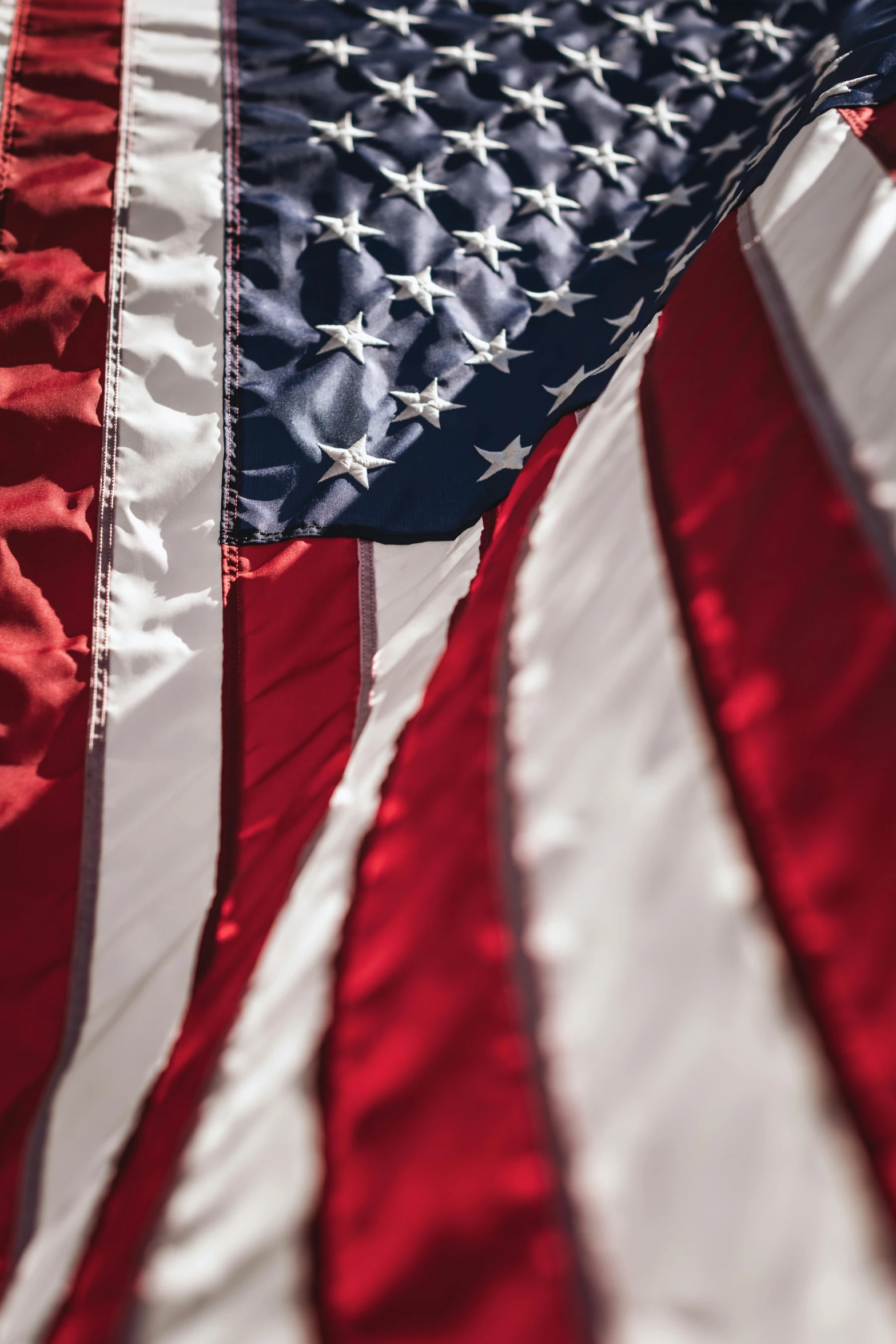 a close up of a large american flag, unsplash, profile image, instagram photo, flags, big details