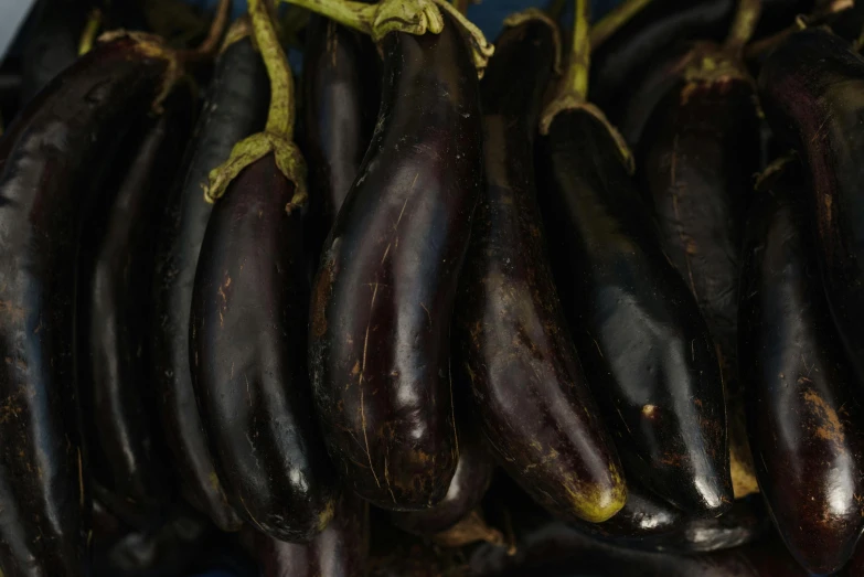 a close up of a bunch of purple eggplant, an album cover, unsplash, background image, extremely high resolution, blue-black, premium quality