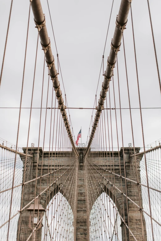 the view from the top of the brooklyn bridge, a picture, pexels contest winner, hudson river school, 3/4 view from below, high resolution photo, 2022 photograph, medium close up shot