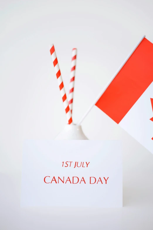 a couple of canadian flags sitting next to each other, an album cover, by Hazel Armour, shutterstock, with a straw, x - day, on white paper, julian ope