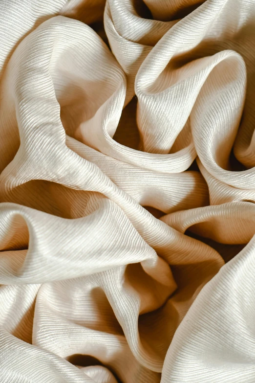 a close up of a piece of cloth, organic rippling spirals, wearing white silk robe, vanilla, warm shading