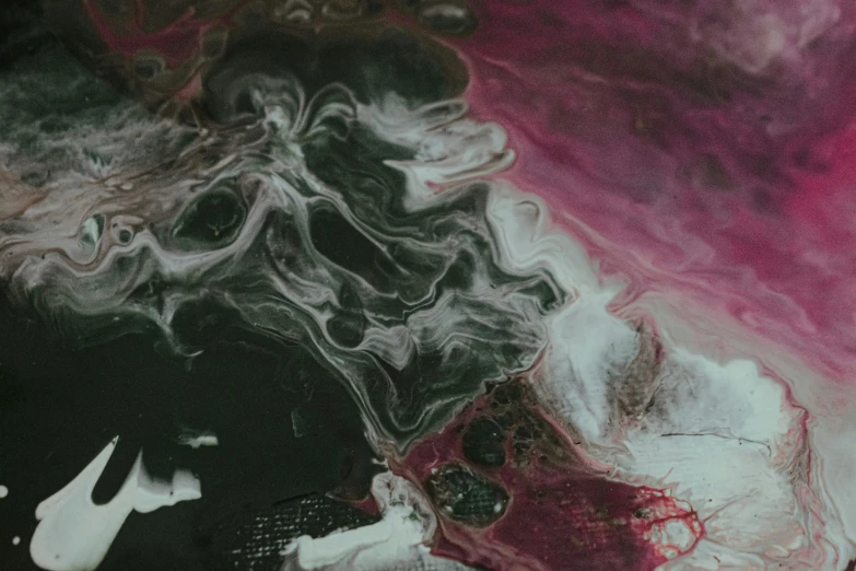 a close up of a person playing a guitar, an abstract painting, inspired by Anna Füssli, pexels contest winner, conceptual art, bloody ocean, magenta and gray, made of liquid, satellite imagery