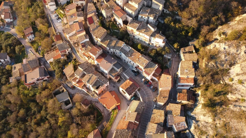 an aerial view of a small town in the mountains, pexels, renaissance, square, conversano, high angle uhd 8 k, model