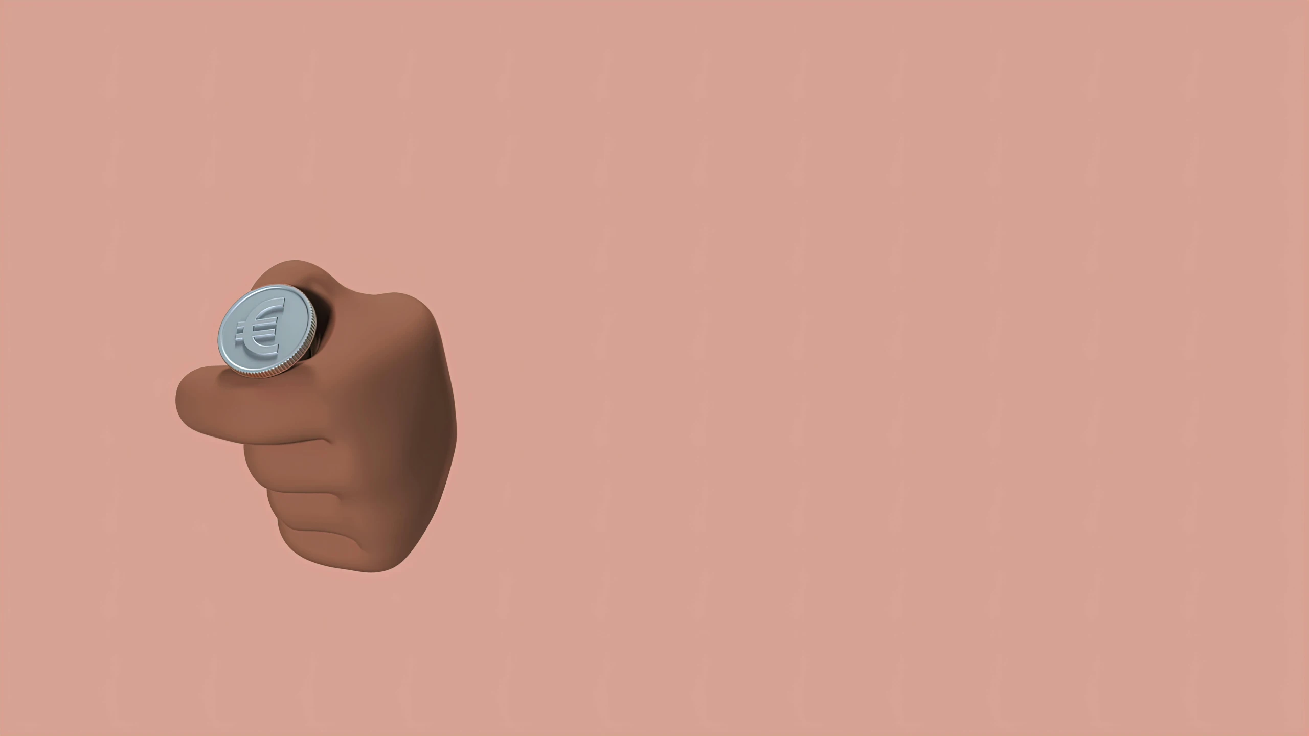 a hand holding a button on a pink background, a low poly render, inspired by Emiliano Ponzi, trending on pixabay, conceptual art, ( brown skin ), photorealistic anamorphic lens, large fists, digital ilustration