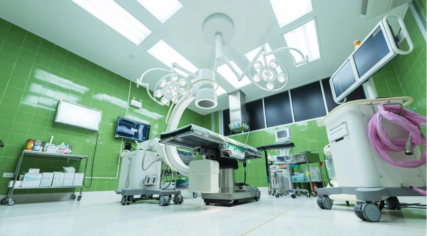 the operating room is clean and ready to be used, a portrait, shutterstock, hurufiyya, 8k quality, thumbnail, a green, esthetic photo