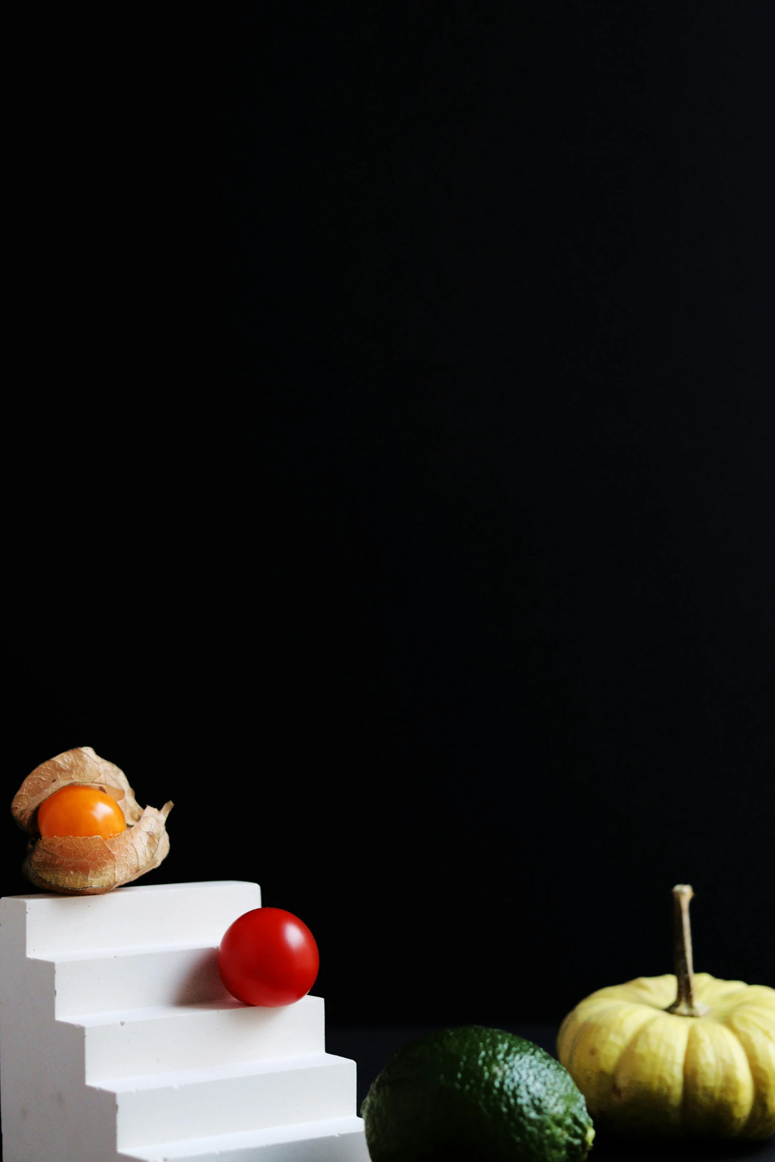 a table topped with assorted fruits and vegetables, a still life, unsplash, realism, portrait n - 9, tomato, square, cake