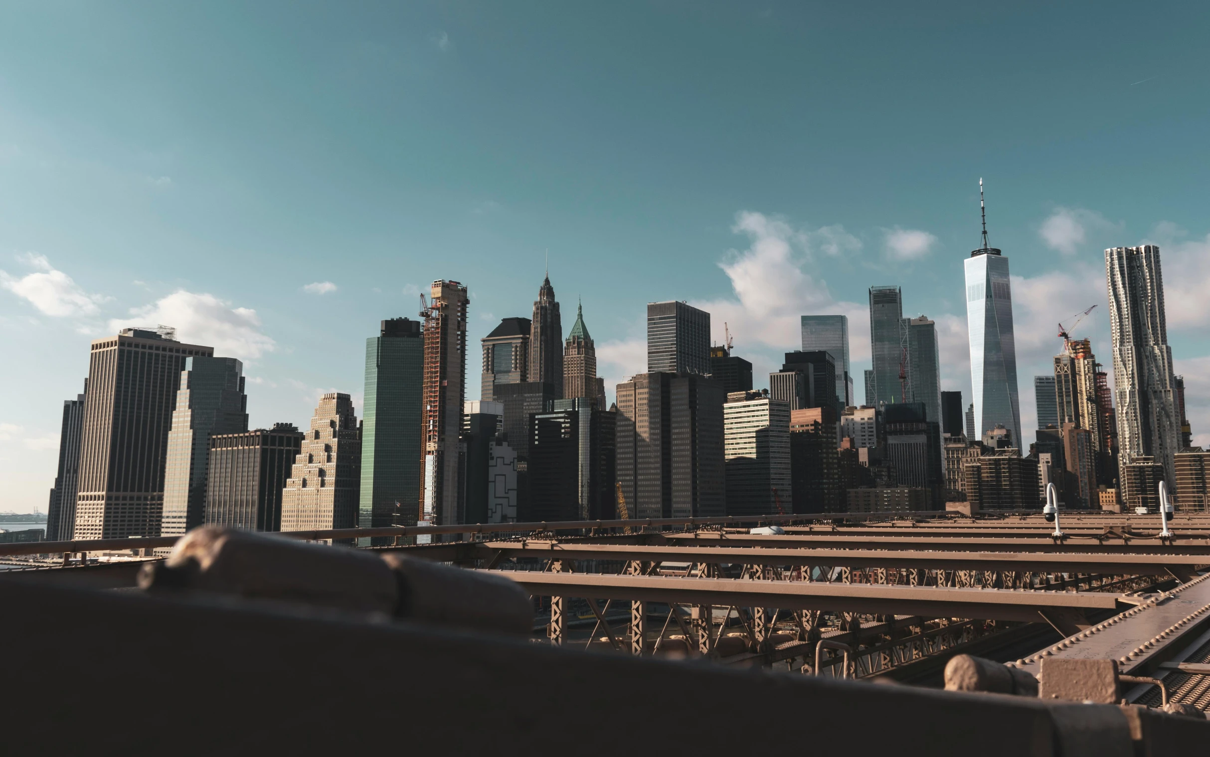 a view of a city from the top of a bridge, inspired by Thomas Struth, pexels contest winner, brooklyn background, background image, ultrawide cinematic, 15081959 21121991 01012000 4k