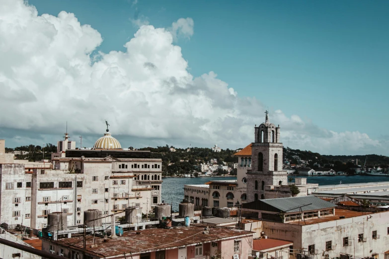 a view of a city from the top of a building, cuban setting, fan favorite, buildings, high-resolution