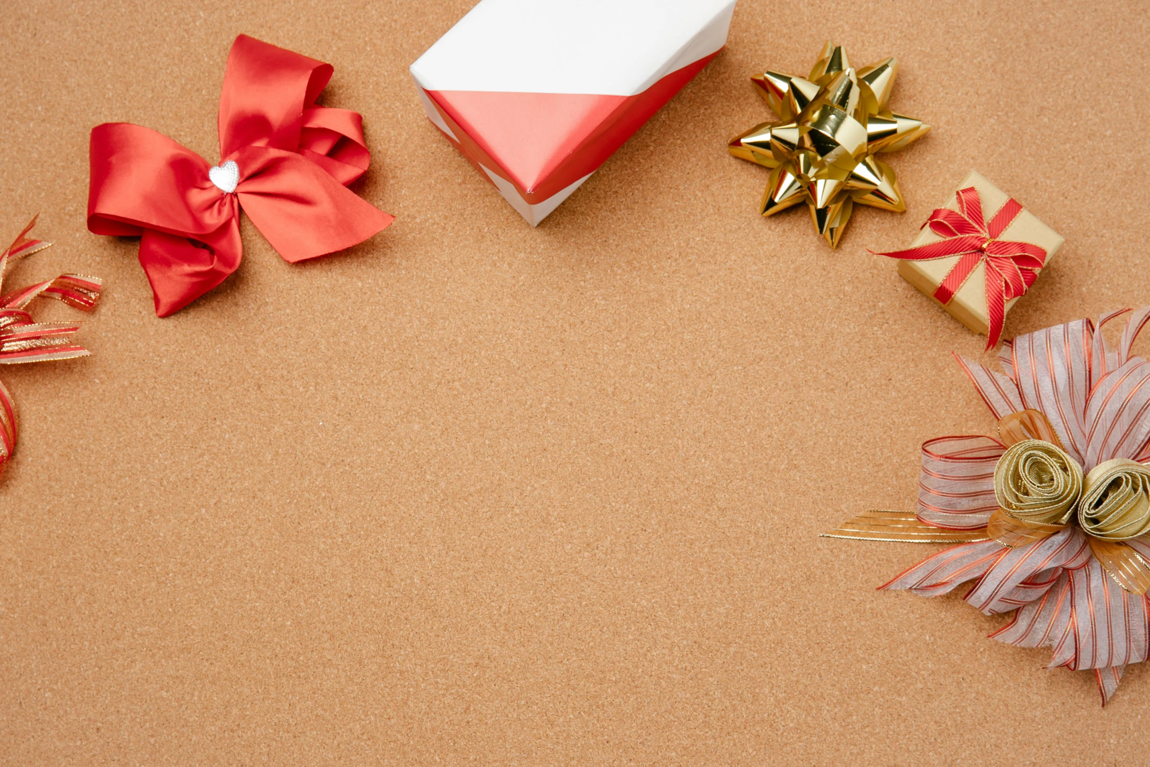 a red and white gift box sitting on top of a table, trending on pexels, visual art, cyber copper spiral decorations, background image, whiteboards, various posed