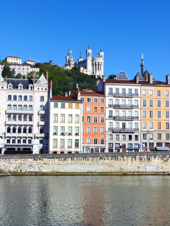 a number of buildings near a body of water, inspired by François Girardon, pexels contest winner, renaissance, arkane lyon, panoramic widescreen view, square, riverside