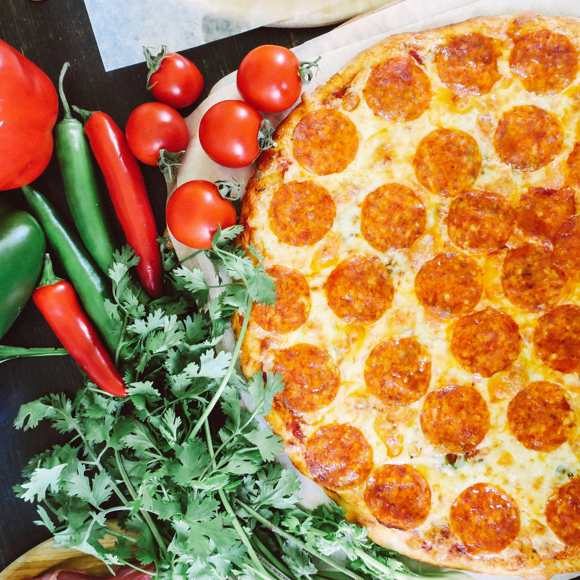 a pizza sitting on top of a wooden cutting board, bowl filled with food, pepper, thumbnail, abcdefghijklmnopqrstuvwxyz