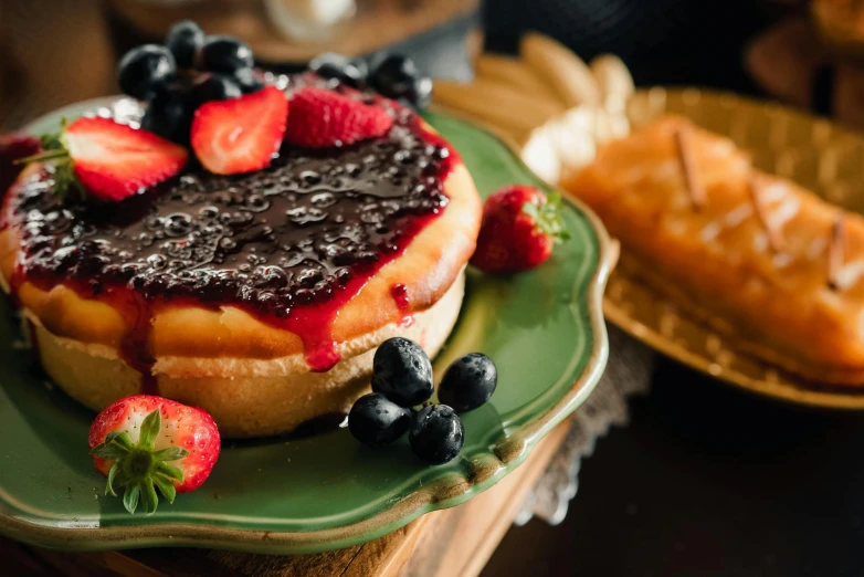 a close up of a plate of food on a table, eating cakes, fan favorite, profile image, flan