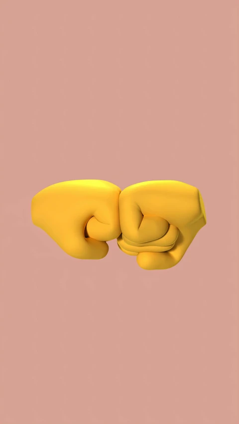 two hands holding each other in front of a pink background, by Alexis Grimou, large fists, body made out of macaroni, low quality 3d model, ffffound