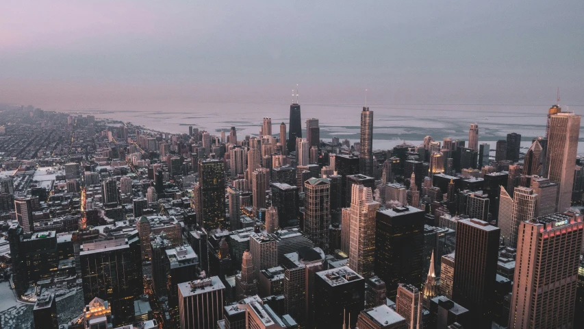 a view of a city from the top of a building, pexels contest winner, chicago skyline, background image, instagram photo, 2 0 0 0's photo