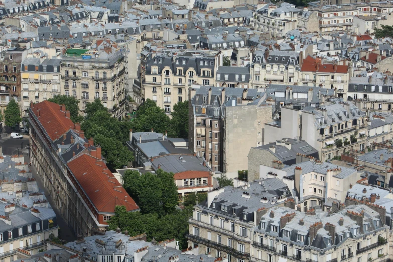 a view of the city of paris from the top of the eiffel tower, a photo, pexels, paris school, streetscapes, high resolution image