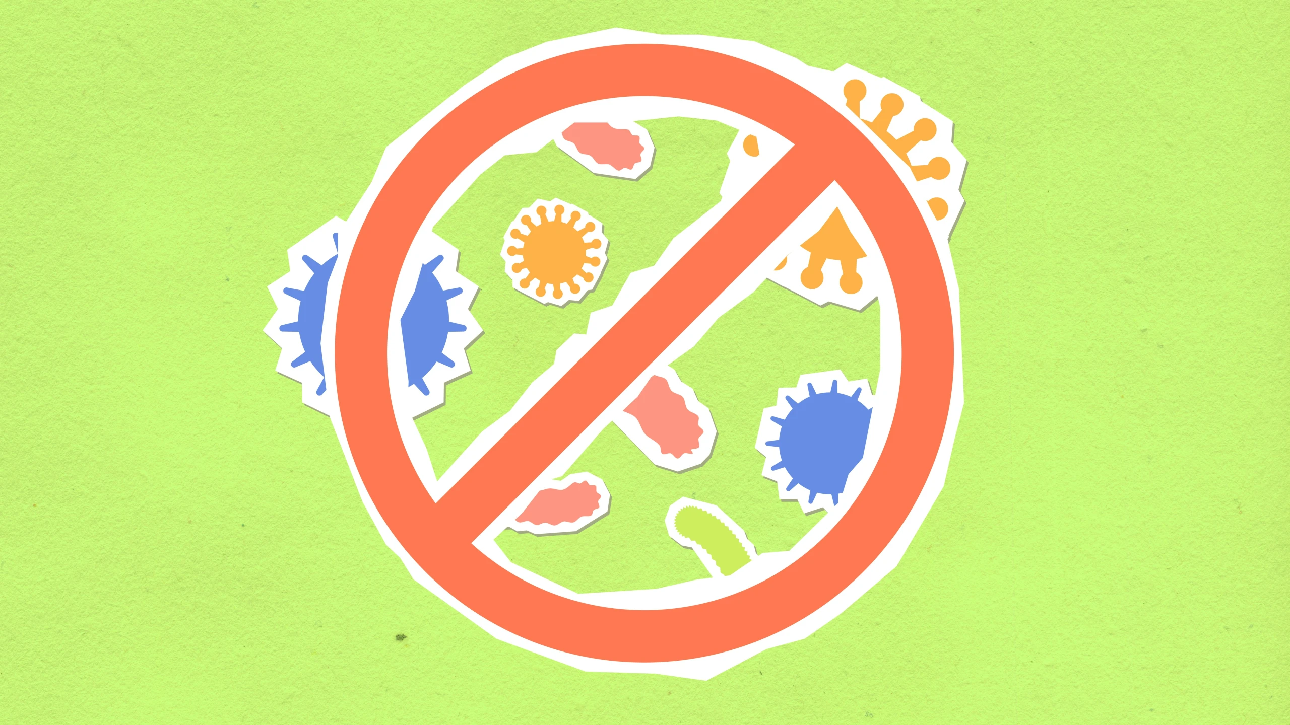 a close up of a sign on a green background, an illustration of, pexels, antipodeans, micro - organisms, no helmets, no mask, circular