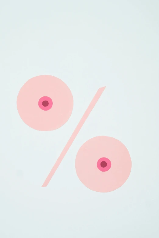 a couple of pink donuts sitting on top of a white surface, by Harvey Quaytman, new objectivity, infographics. logo, 2 5 6 x 2 5 6 pixels, crazy colors 1 0 %, minimalist svg