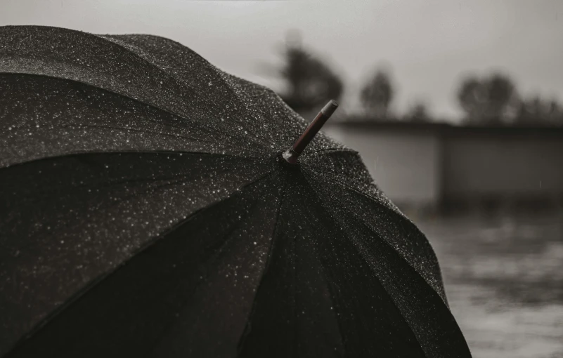 a black and white photo of a person holding an umbrella, black umbrella, a close up shot, instagram post, mourning