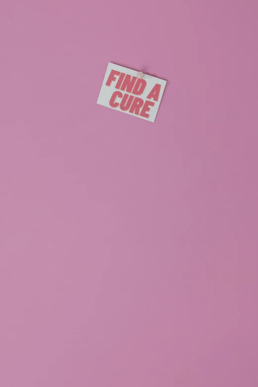 a pink refrigerator with a find a cure sticker on it, a picture, by artist, 2 5 6 x 2 5 6 pixels, courtesy of moma, phone wallpaper, disease