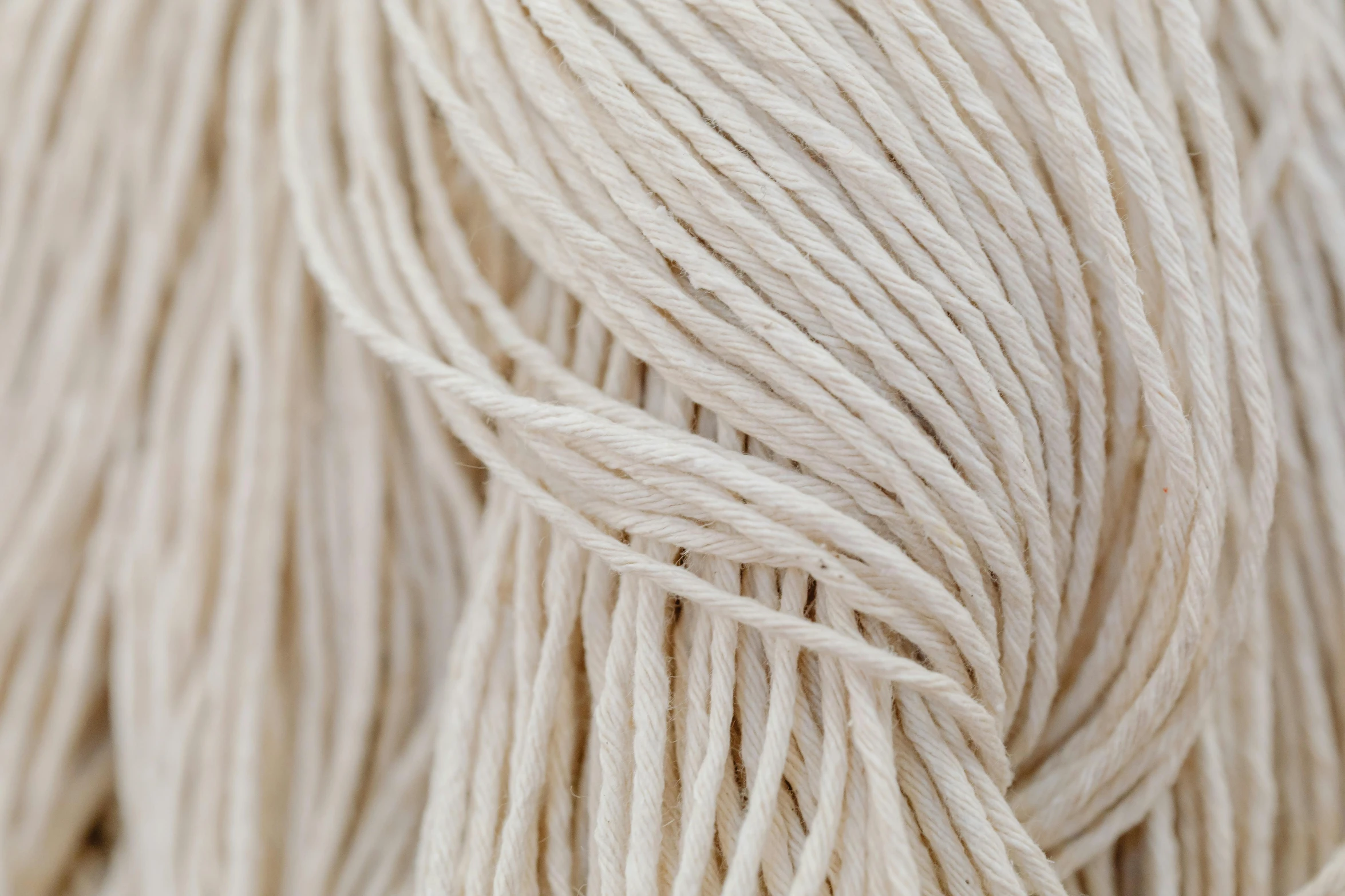 a close up of a bunch of white yarn, medium shot angle, detailed product image, organic color, thumbnail