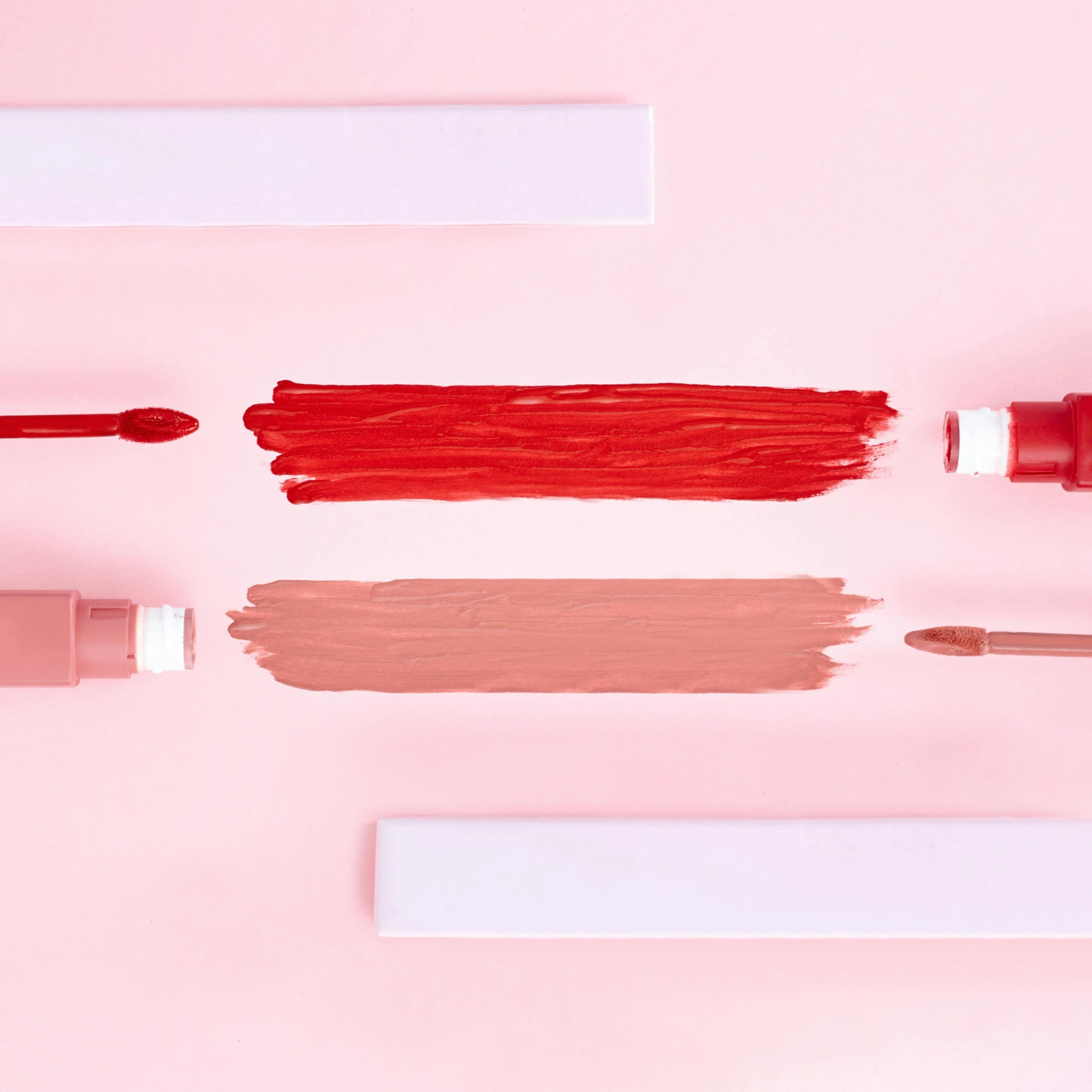 a close up of lipstick and toothbrushes on a pink surface, trending on pexels, conceptual art, red liquid, 3 - piece, thick and thin lines, pastel palette silhouette