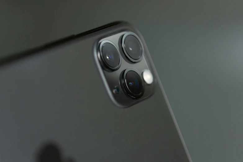 a close up of a camera on the back of an iphone, slight lens glare, rendered in corona, 4 k product photo, various posed