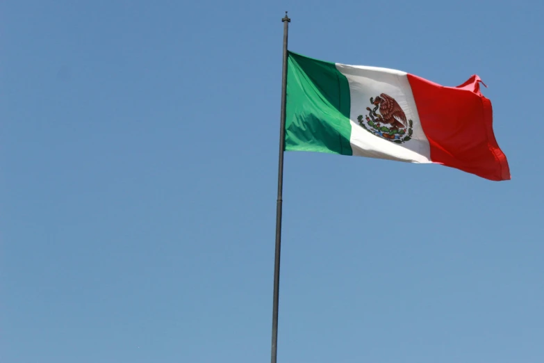 a mexican flag flying high in the sky, a portrait, pexels, square, los carpinteros, 7 feet tall, italian