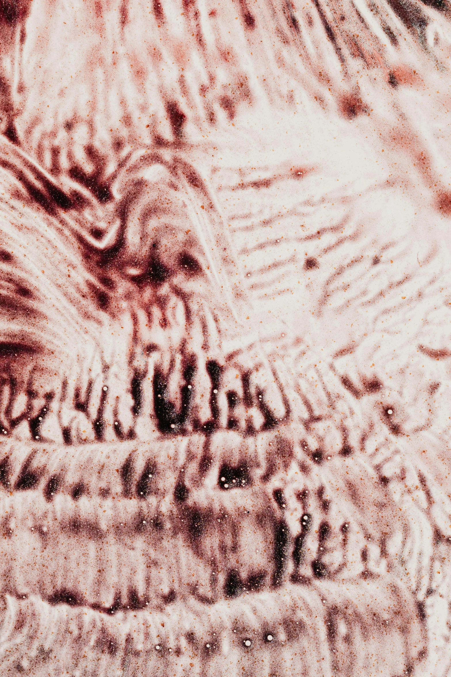 a black and white photo of a man with a beard, an album cover, reddit, lyrical abstraction, soft red texture, fingerprints on clay, ultra detailed close up, large xenomorph approaching