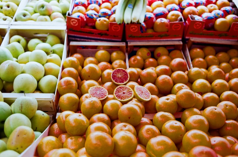 a market filled with lots of different types of fruit, by Nathalie Rattner, pexels, orange and white, 2 5 6 x 2 5 6 pixels, apple orange, shot on 1 5 0 mm