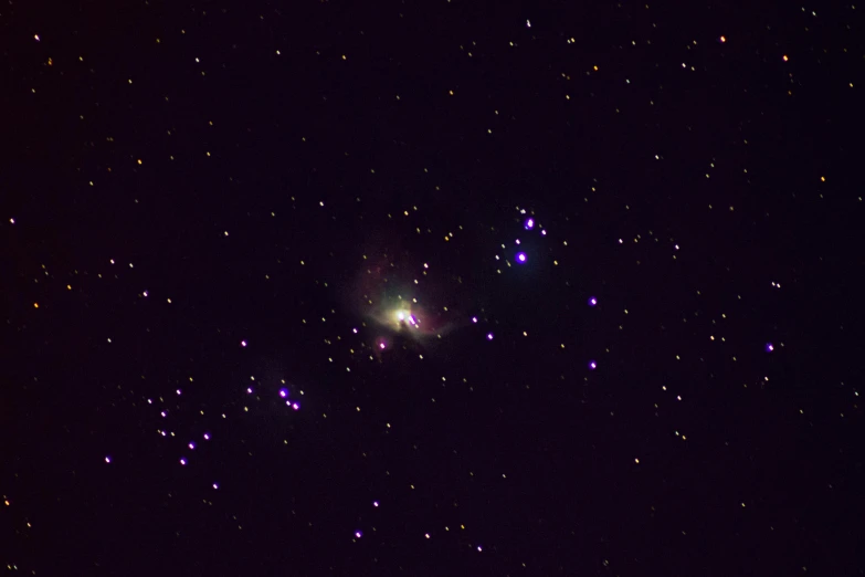 a cluster of stars in the night sky, a colorized photo, purple and green fire, telephoto shot, 15081959 21121991 01012000 4k, instagram post